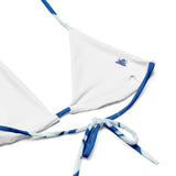 Trippie Hooks Blue Floral Print Recycled String Bikini