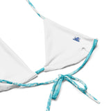 Trippie Hooks Blue Water Print Recycled String Bikini