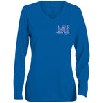 TRIPPIE HOOKS Shut Up & Toke Ladies' Moisture-Wicking Long Sleeve V-Neck Tee