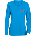 TRIPPIE HOOKS Shut Up & Toke Ladies' Moisture-Wicking Long Sleeve V-Neck Tee