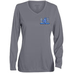 TRIPPIE HOOKS Shut Up & Toke Ladies' Moisture-Wicking Long Sleeve V-Neck Tee