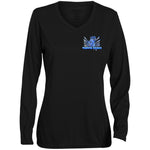 TRIPPIE HOOKS Shut Up & Toke Ladies' Moisture-Wicking Long Sleeve V-Neck Tee